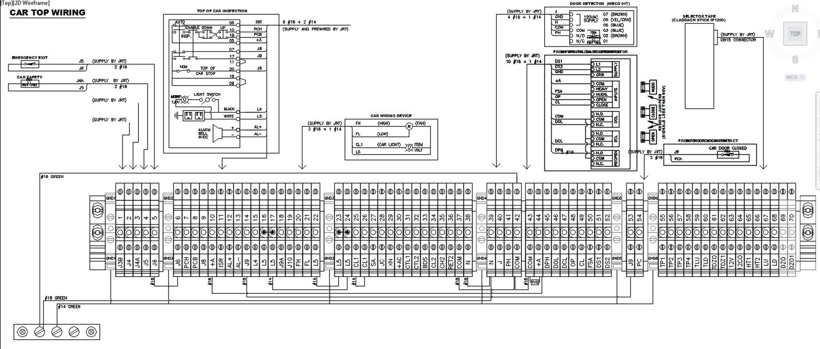 Car top wiring detail design in AutoCAD 2D drawing, CAD file, dwg file