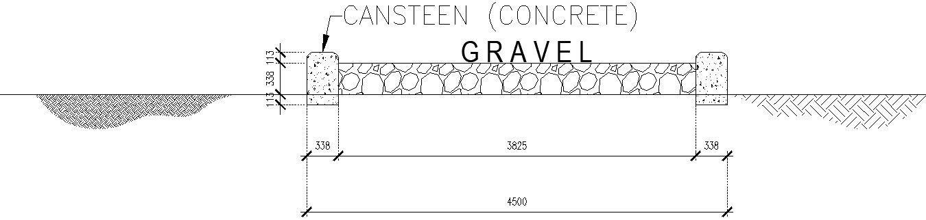 Castin gravel details Autocad file , cad drawing , dwg format
