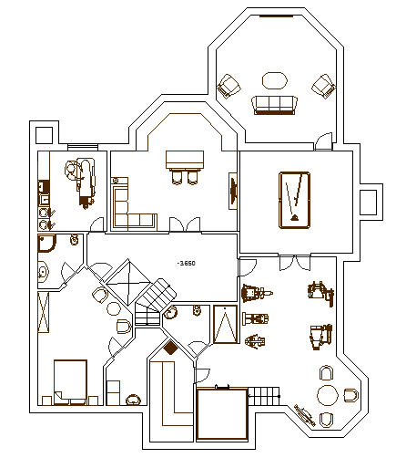 Castle Architecture Layout and Structure Design dwg file