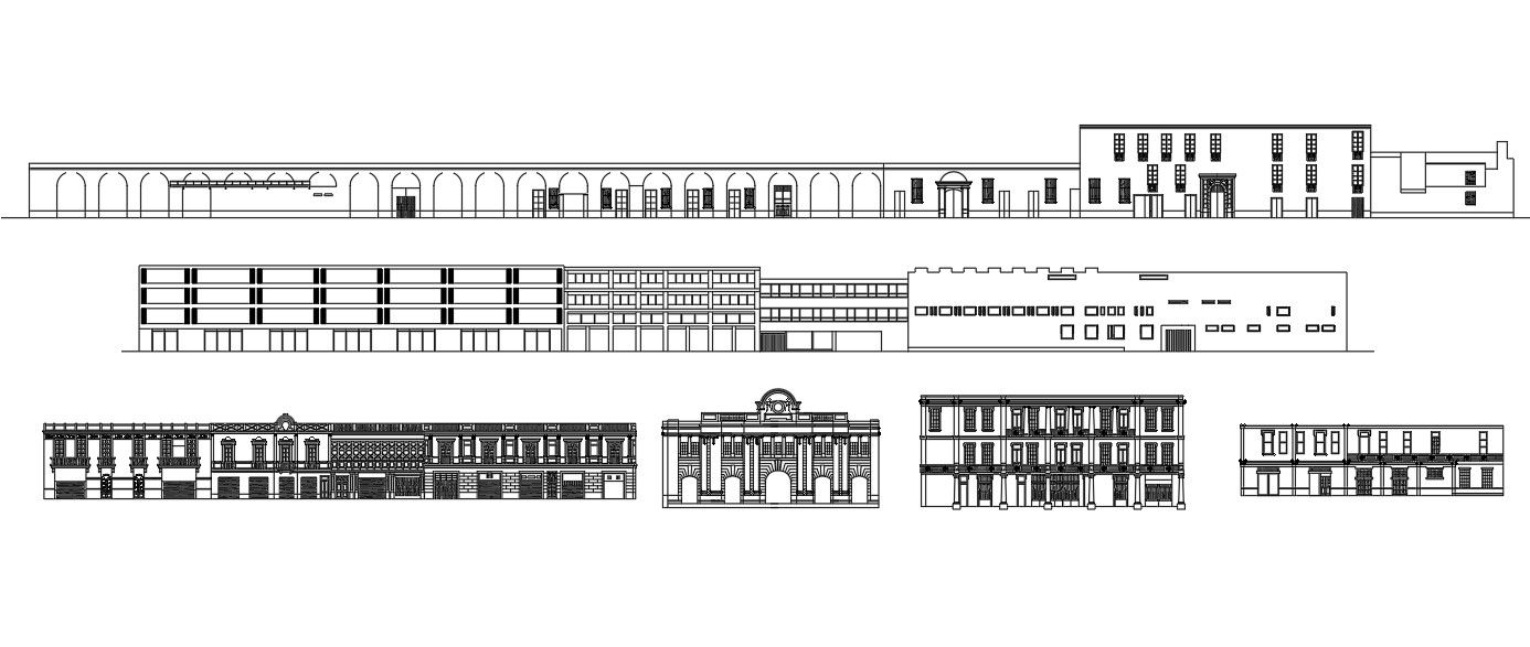 Castle Elevation In DWG File