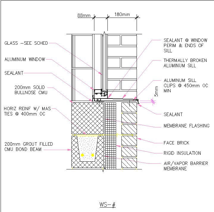 Structural Wall Foundation CAD File for Base Detailing