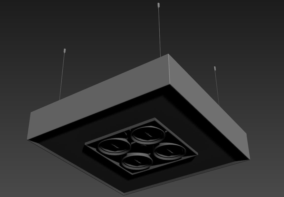 Ceiling Light Block 3d Model Electrical Units Max File 