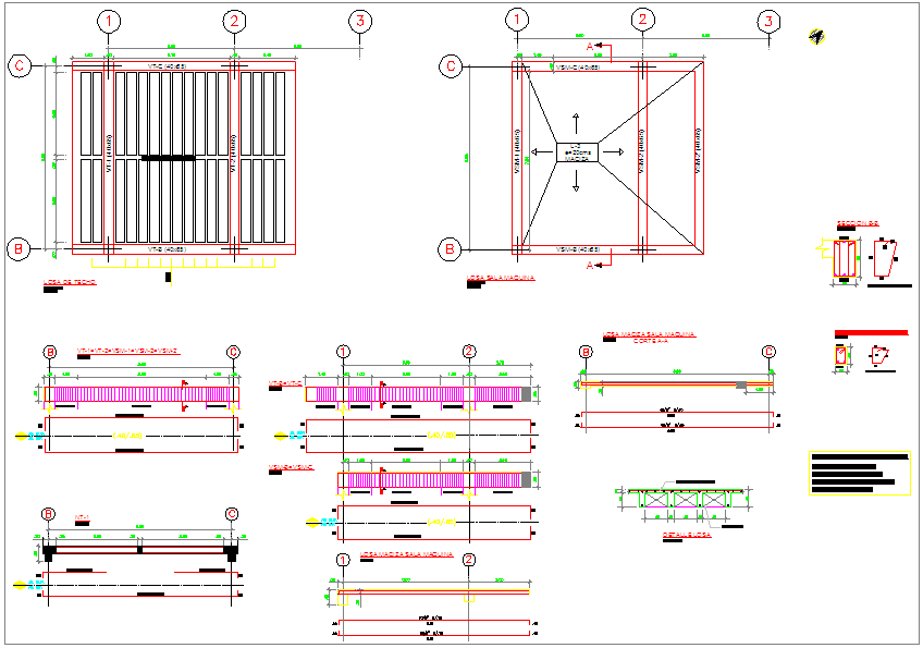 Ceiling design with structural detail