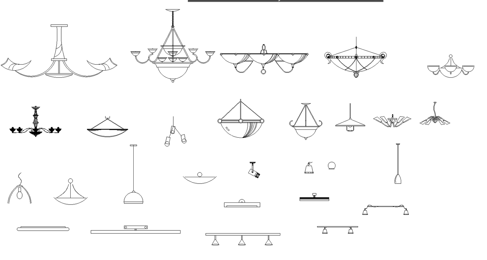Ceiling Light Plan AutoCAD for Interior Layout and Lighting Design