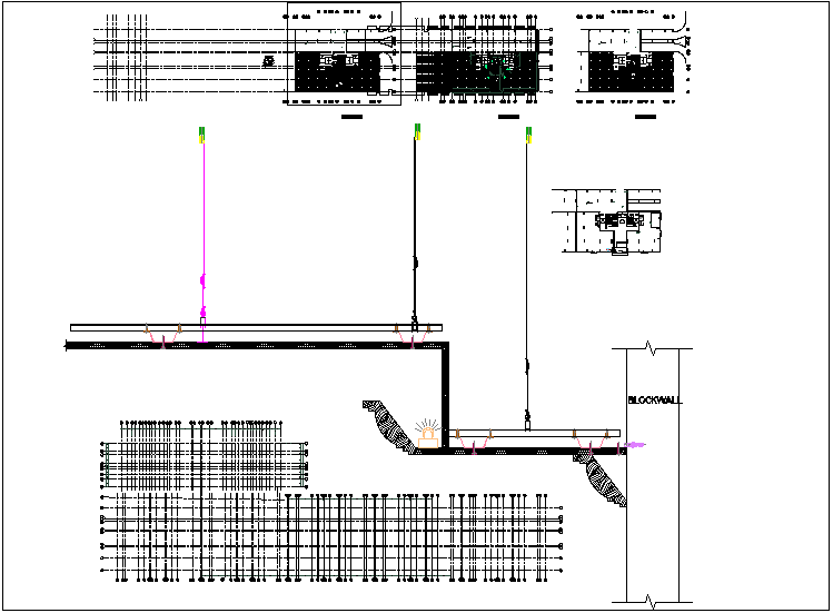Ceiling plan design view of shopping area dwg file