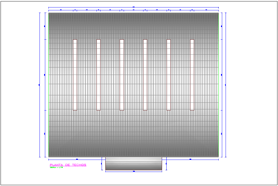Ceiling plan of Coliseum architectural view dwg file