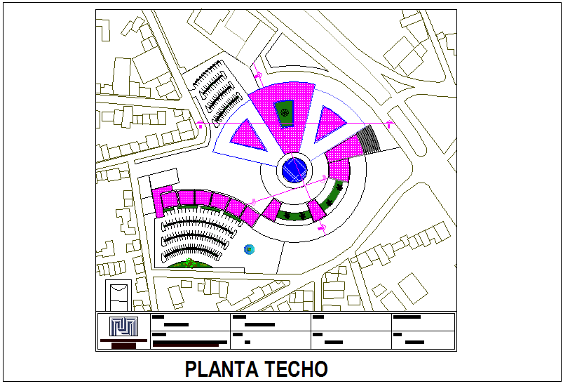 Ceiling plan of communal market dwg file