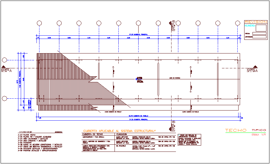 Ceiling plan of education center dwg file