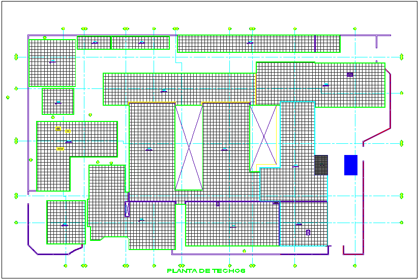 Ceiling plan of hospital dwg file