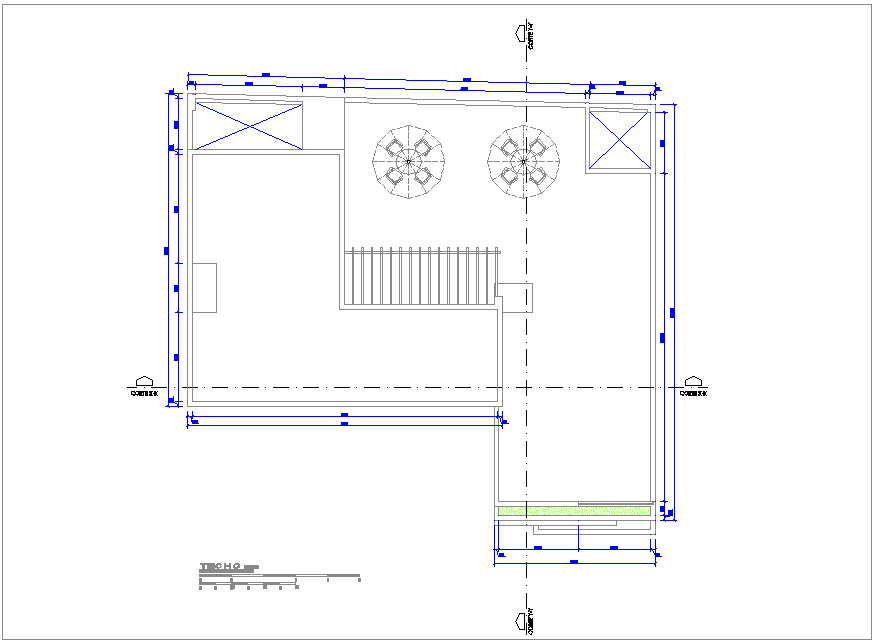 Ceiling plan of housing design dwg file