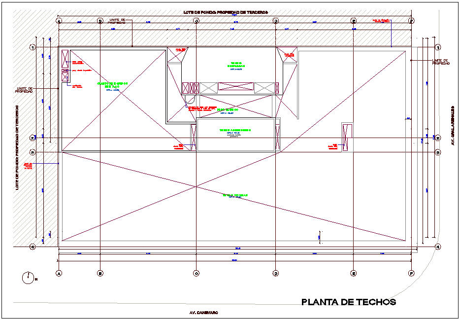 Ceiling plan of office with architectural view dwg file