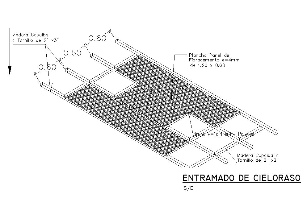 Ceiling Framing AutoCAD Drawing Free Download DWG File
