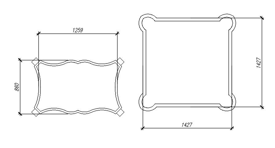Ceiling design in AutoCAD, dwg file.