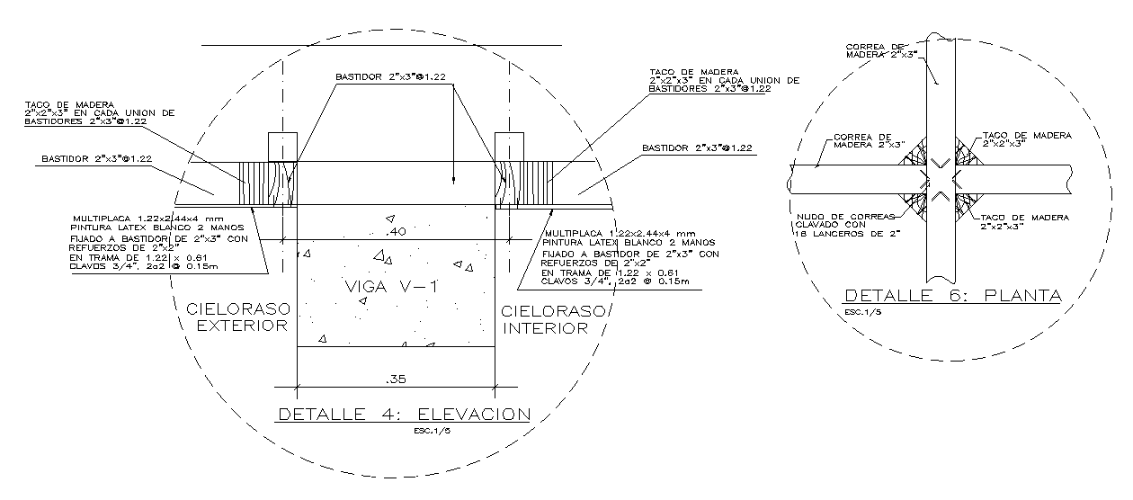 Ceiling interior detail cad drawing is given in this cad file. Download this 2d cad file now.