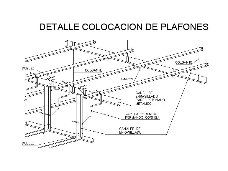 Ceiling placements detail drawing separated in this AutoCAD file. Download this 2d AutoCAD drawing file.