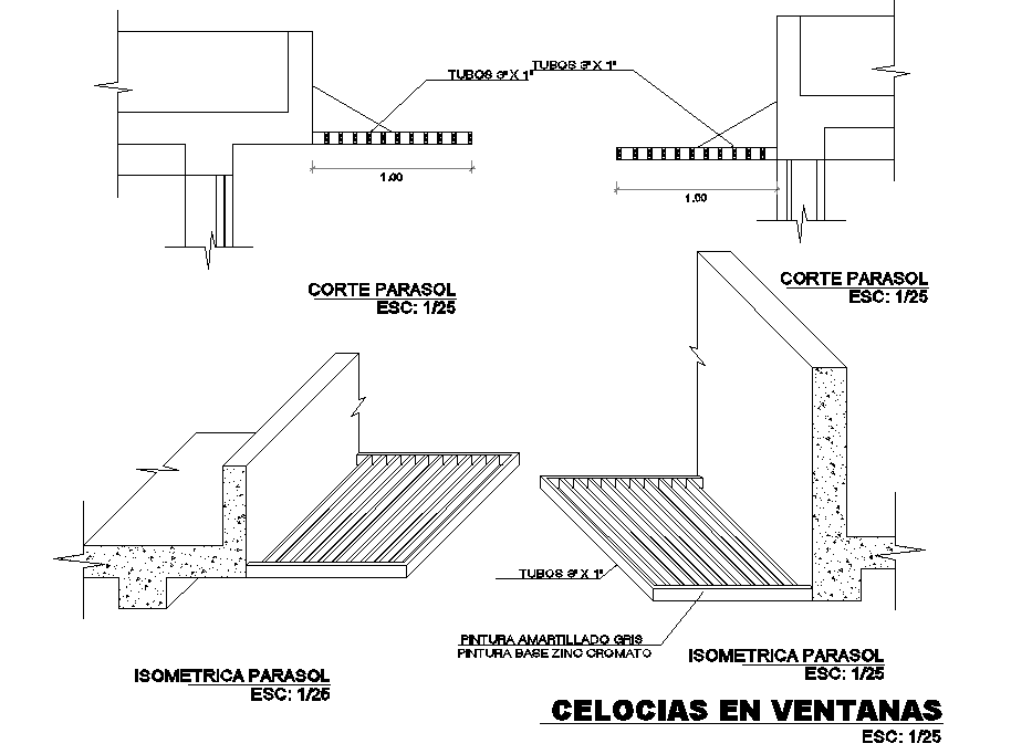 Celocias in window detail dwg file