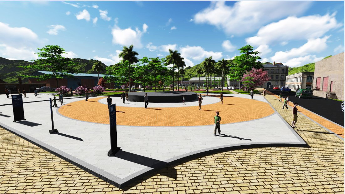 Center garden 3d drawing jpg file