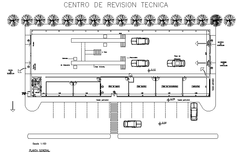 Center in section vehicle detail dwg file