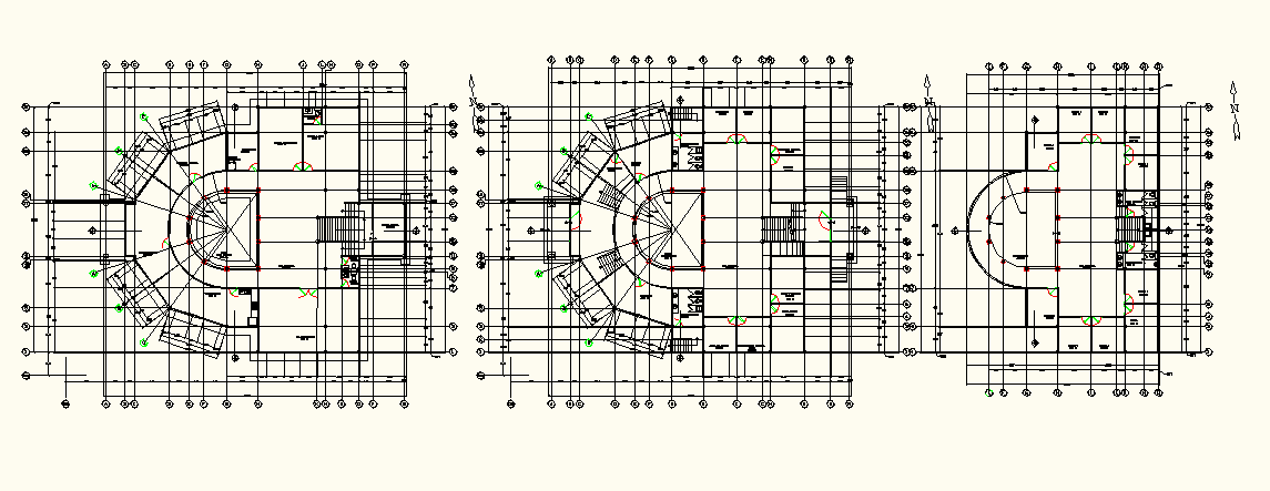 Center line Commercial working plan detail dwg file