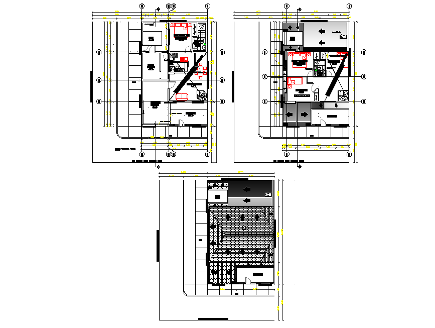 Center line living place detail autocad file