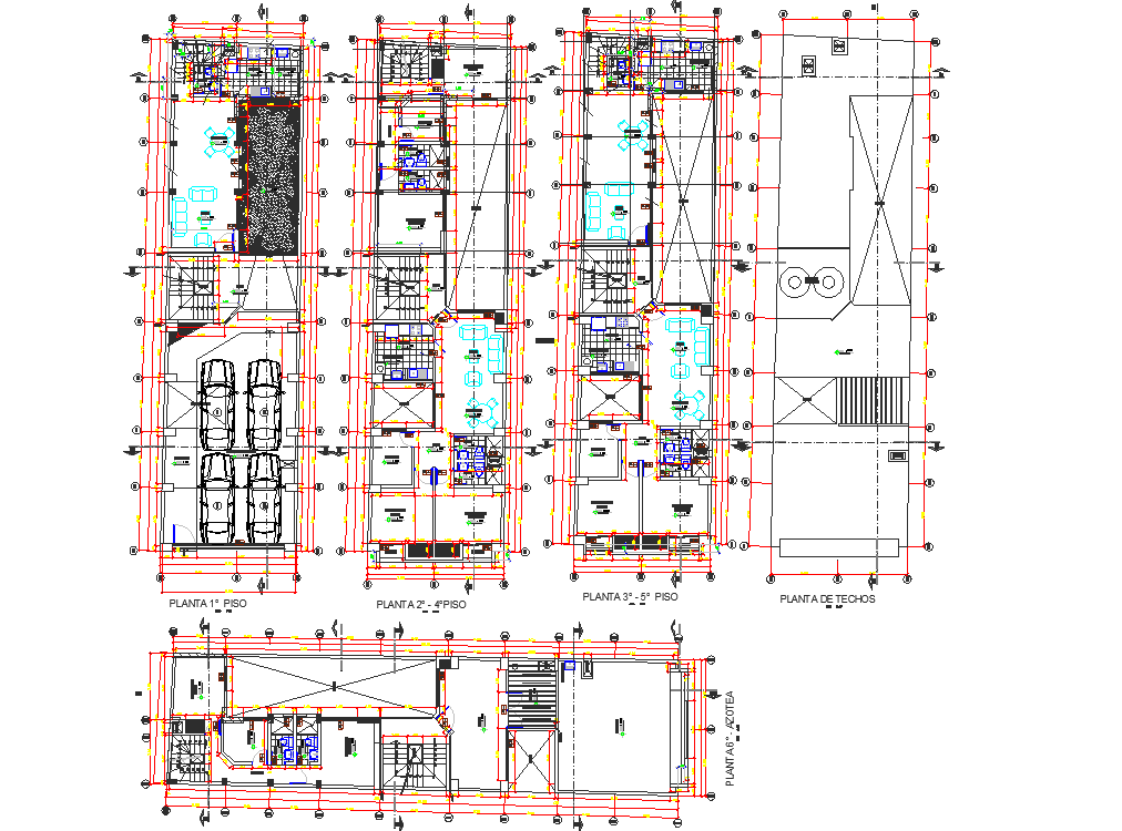 Center line plan detail dwg file