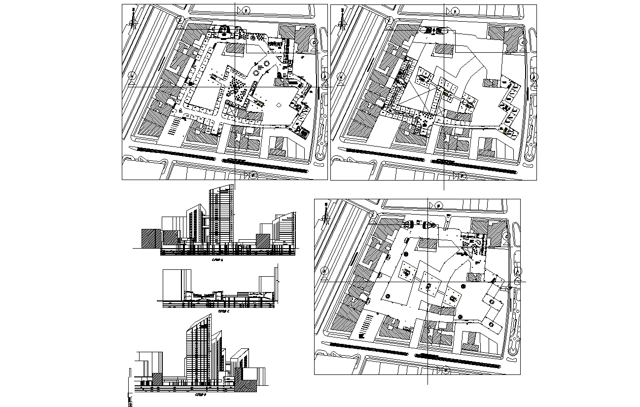 Center of businesses dwg file