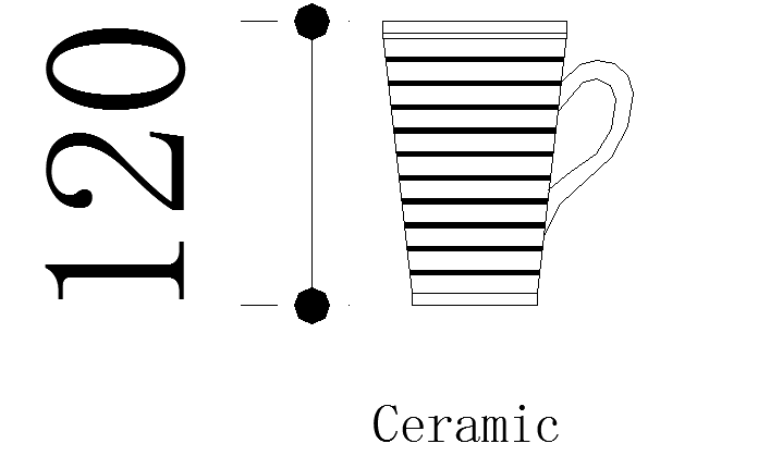 Ceramic mug design elevation