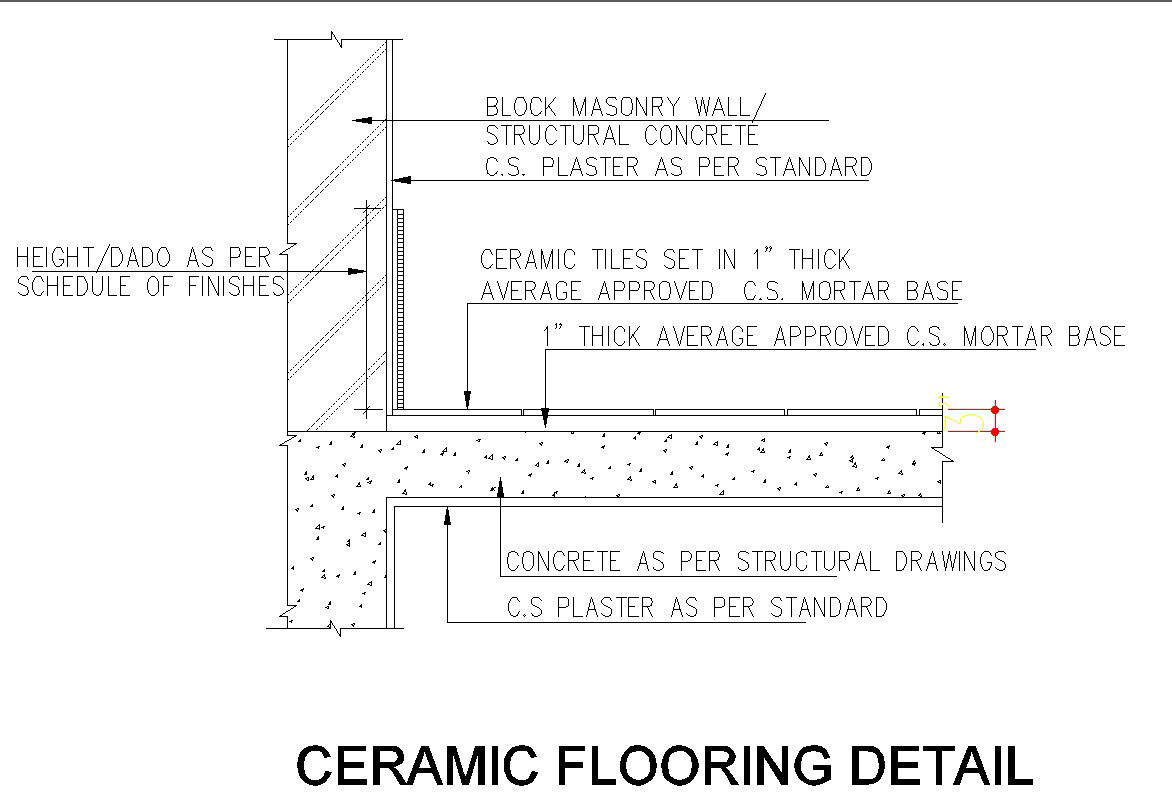 Ceramic Flooring Detail In AutoCAD Drawing, Dwg File