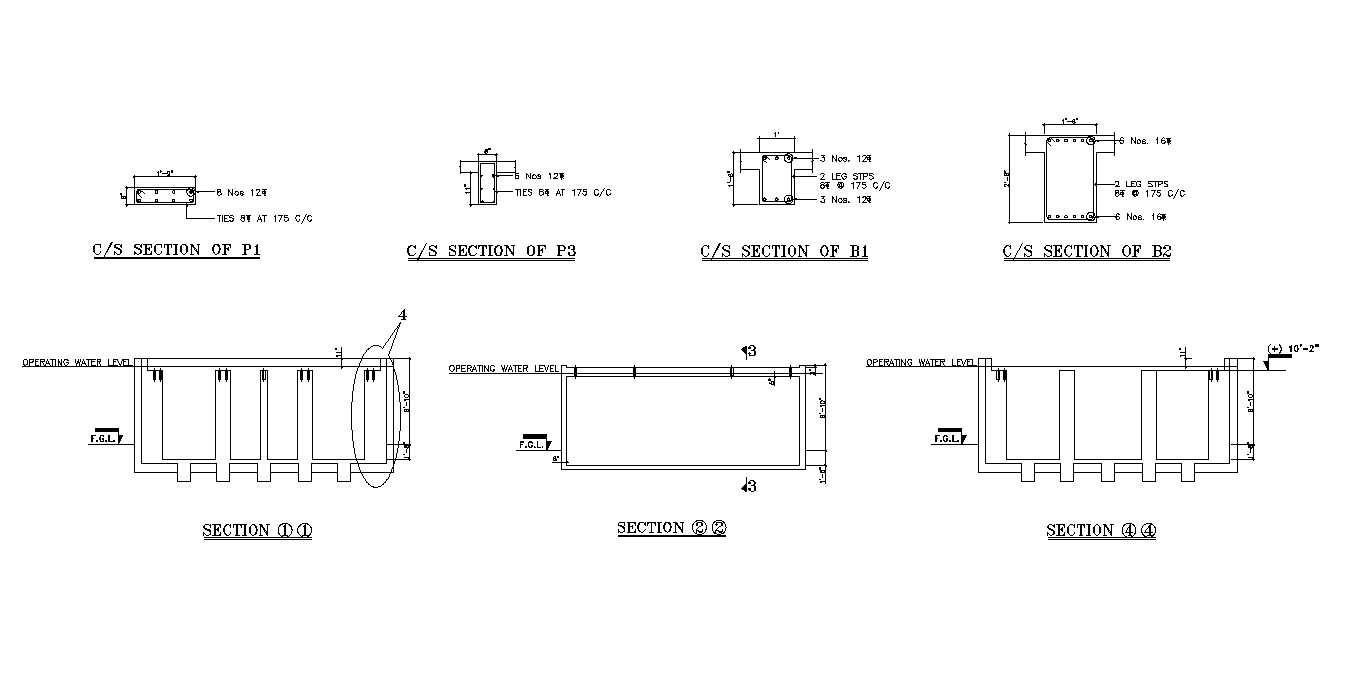 Cetex of cooling tower section details are given in this 2D Autocad DWG drawing file. Download the 2D Autocad DWG drawing file.