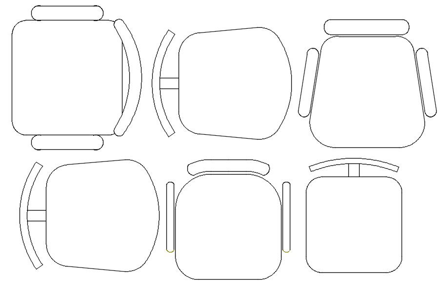 Chair design in detail AutoCAD drawing, dwg file, CAD file