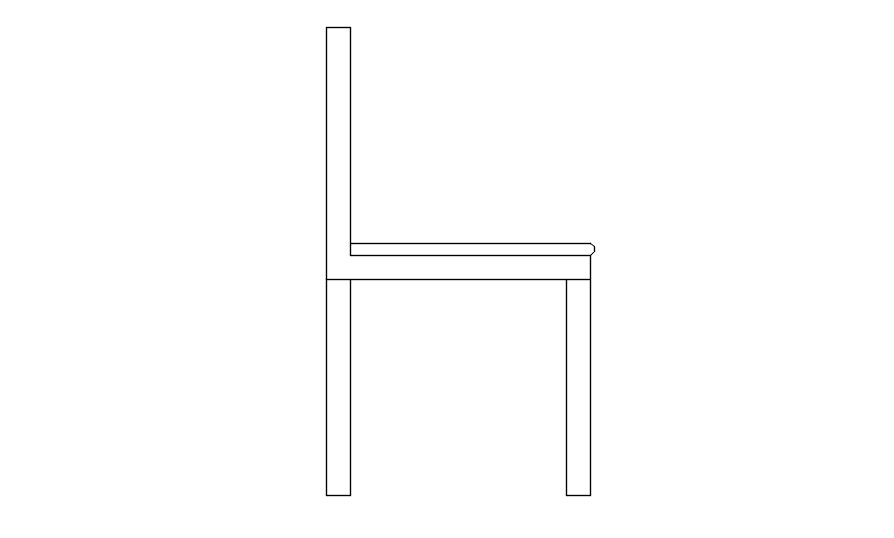 AutoCAD Chair Elevation DWG Block for Interior Sections