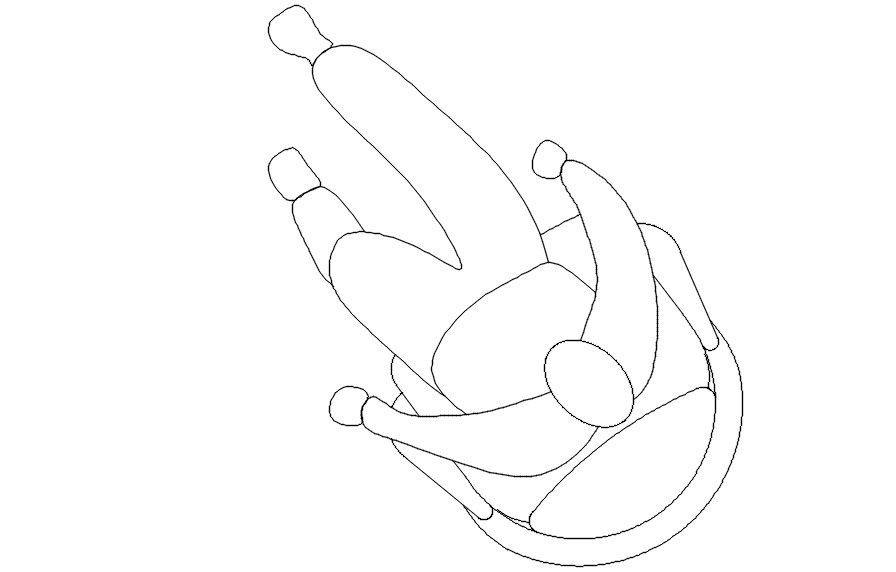 Chair with Human CAD Block Detailed AutoCAD DWG File Download