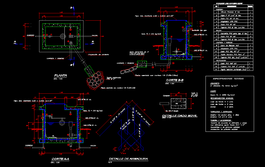 Chamber break pressure plan autocad file