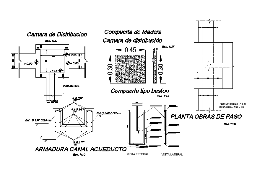 Chamber distributer detail drawing stated in this AutoCAD file. Download the AutoCAD file.