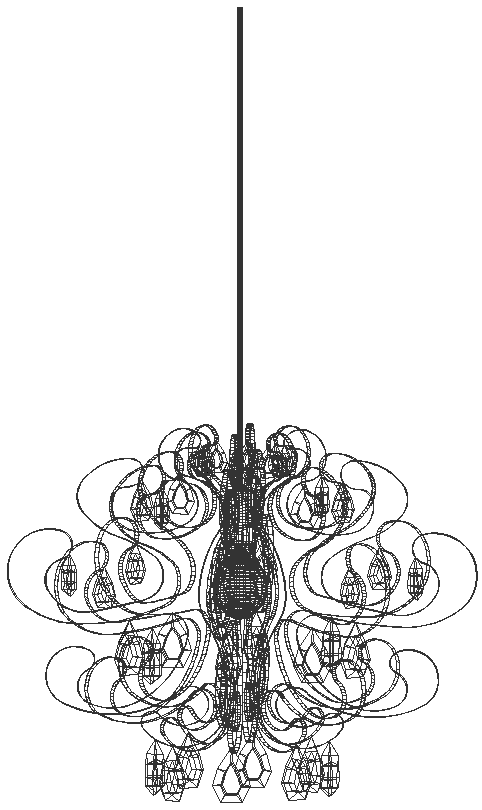 Chandelier design 3d art with details dxf autocad drawing .