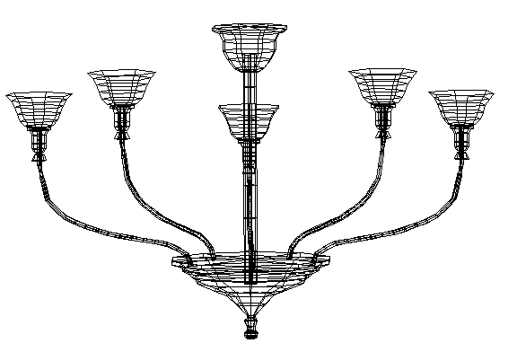 Chandlier lights 3d details