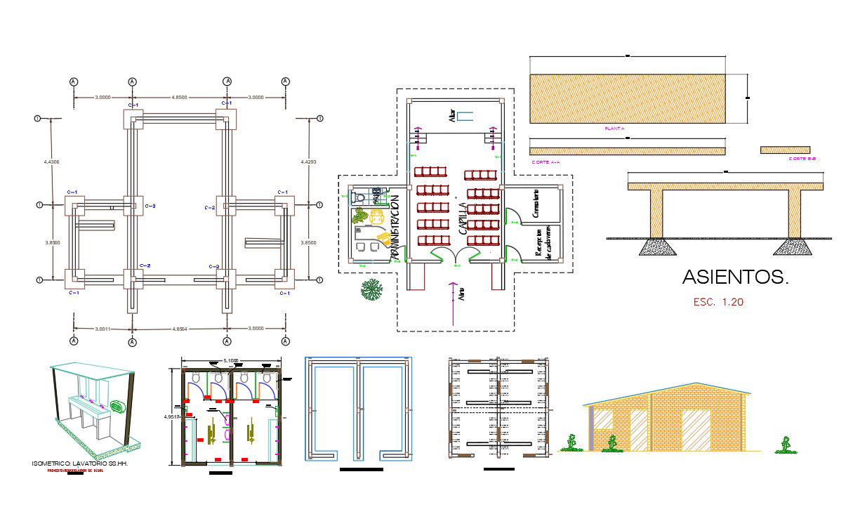 Chapel Project CAD Drawing DWG File