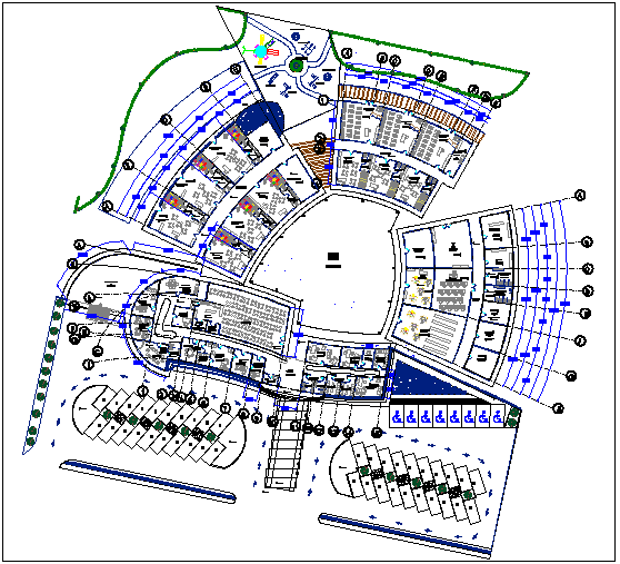 Children education plan with playing area dwg file