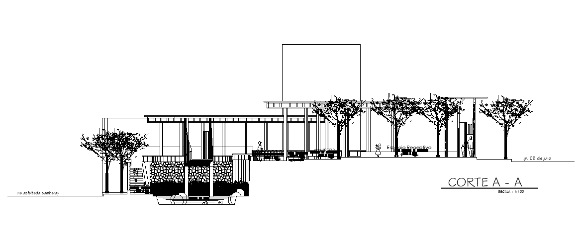 Children Garden Section CAD Drawing Download DWG File