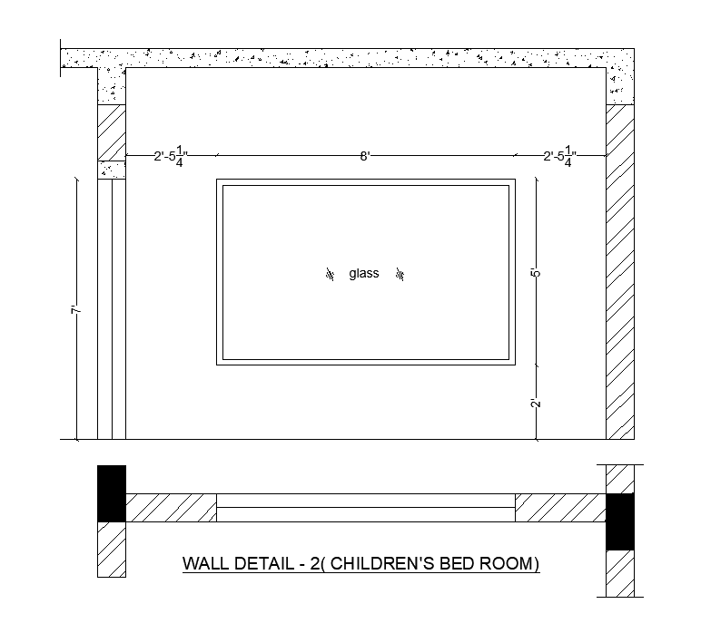 Children's bedroom detail drawing separated in this AutoCAD file. Download this 2d AutoCAD drawing file.