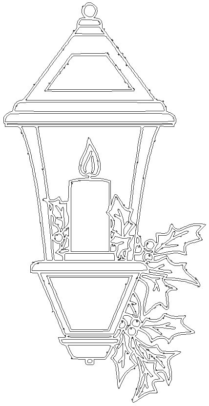 Christmas candle freehand vector design DWG AutoCAD drawing
