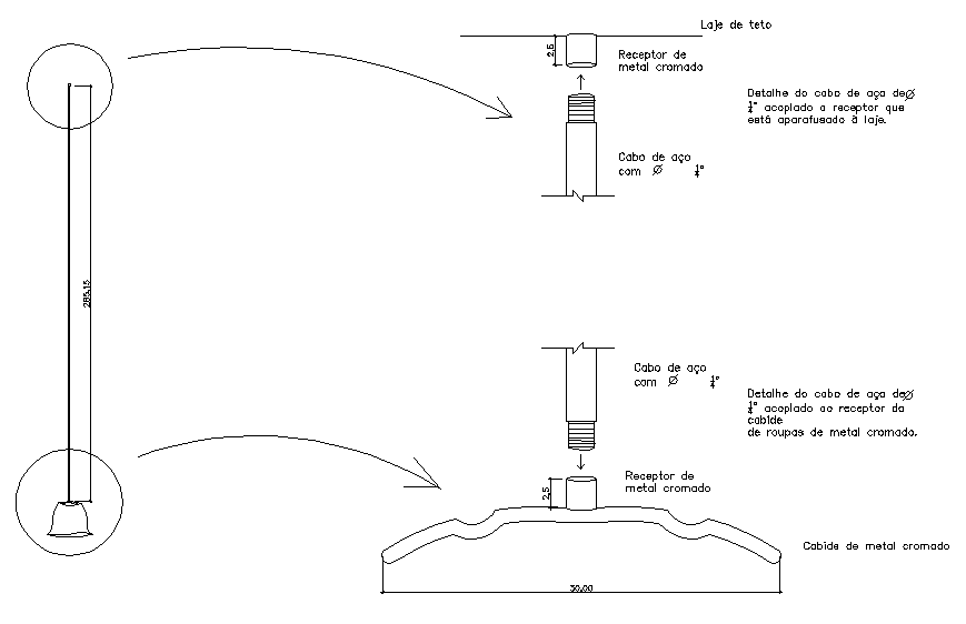 Chrome Clothes Hanger Detail Free Download DWG File