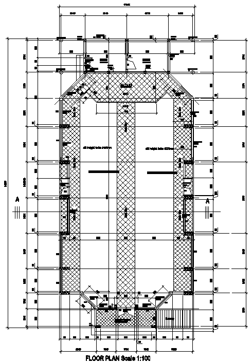 Church Floor Interpret Scale Plan AutoCAD Drawing DWG File