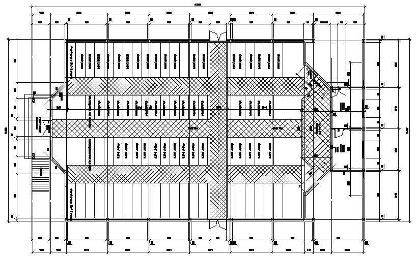 Church Pews Plan AutoCAD Drawing Download DWG File