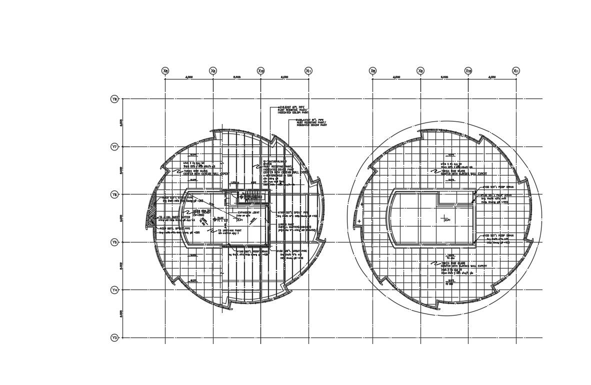 Circle Building Roof Plan