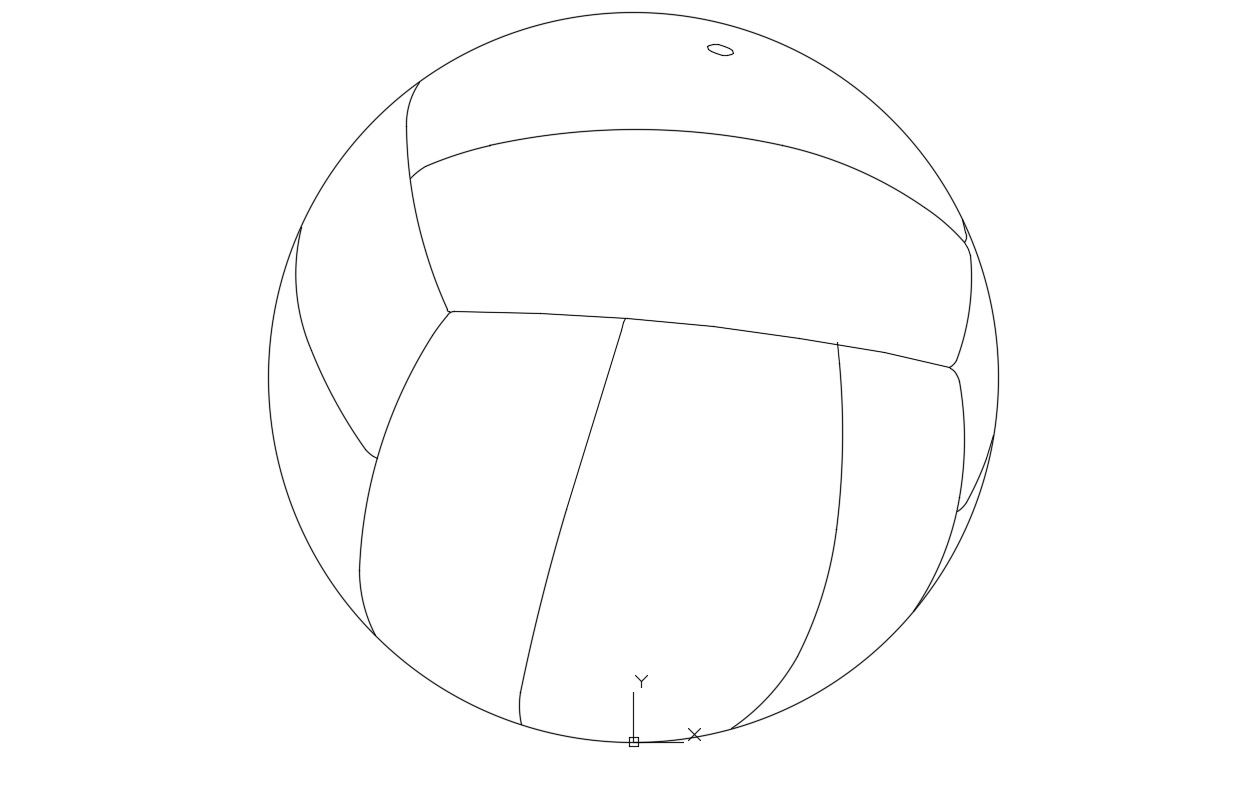 Circular Ball Design 2d AutoCAD Drawing Free Download