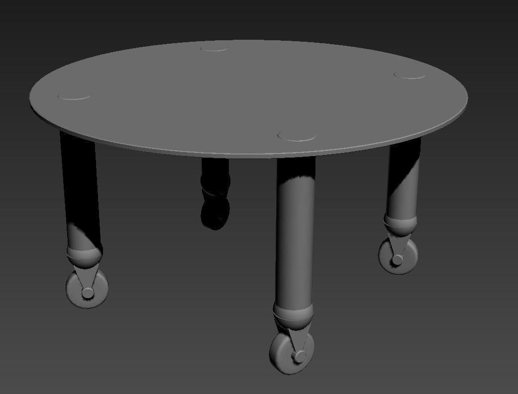 Circular Shape Movable Table Design 3ds Max File Free Download 