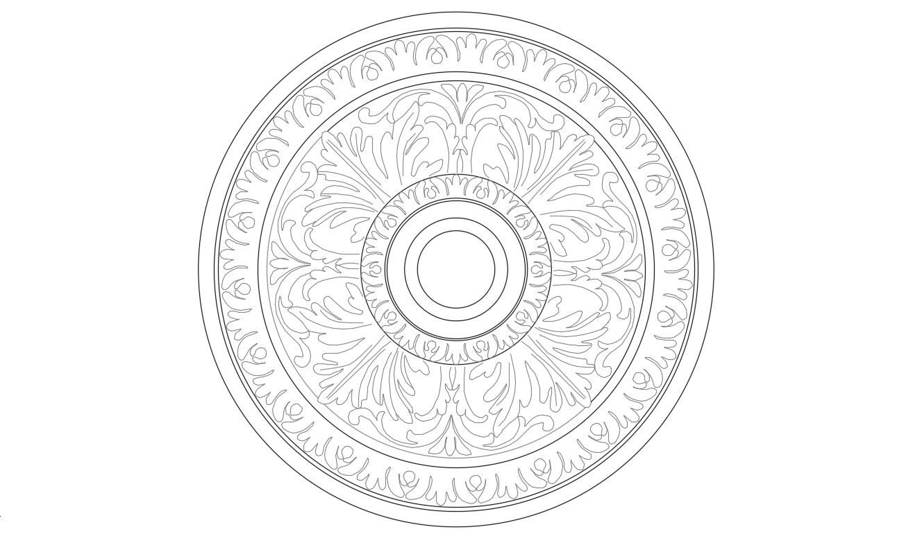 Circular Shape Pattern Design AutoCAD 2d Drawing Free Download