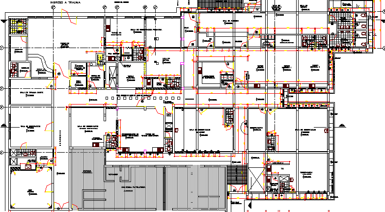 City Hospital Architecture Structure Layout dwg file