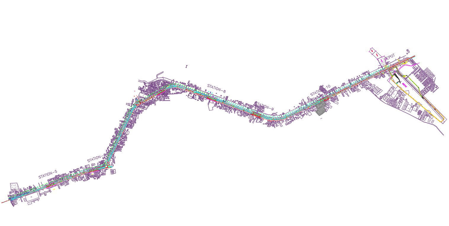 City Master Plan With Different Station AutoCAD File
